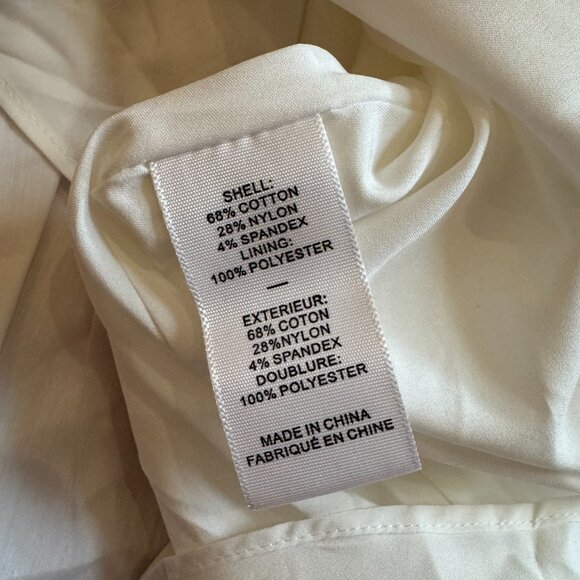 Likely Elisia White Cotton Blend Babydoll Dress - 12 - Picture 11 of 11